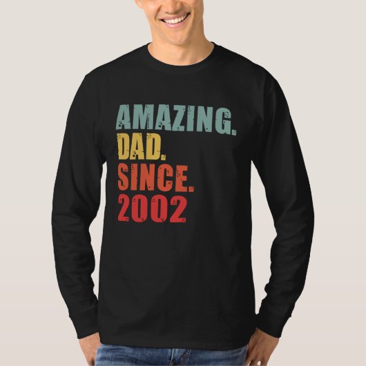 T-shirt 2002 Amazing Dad Since 2002 (Devant)