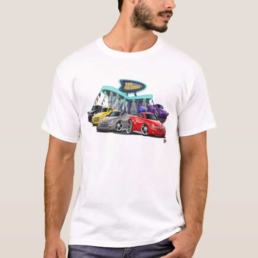 T-shirt 2003-06 scène de concessionnaire automobile de SSR (Devant)