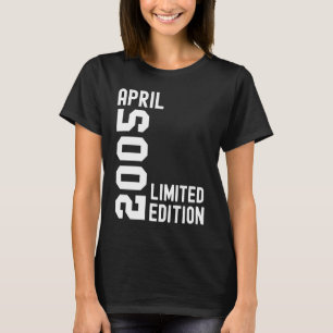 T-shirt 2005 Avril Bonne fête d'anniversaire
