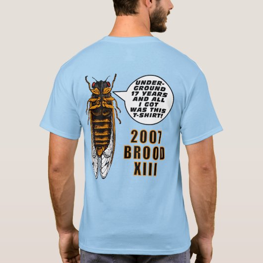 T-shirt 2007 Brood XIII Illnois Retro Tshirt. Double face (Dos)