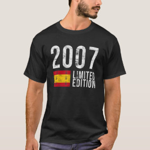 T-shirt 2007 Espagne avec drapeau Anniversaire