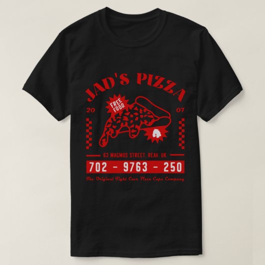 T-shirt 2007scape Jad_s Pizza Company OSRS (Design devant)