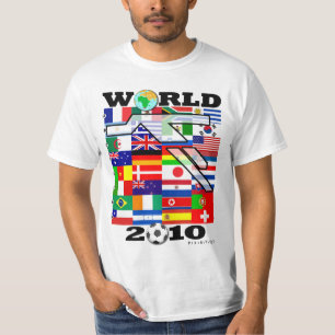 T-shirt 2010 du football de globe de coupe du
