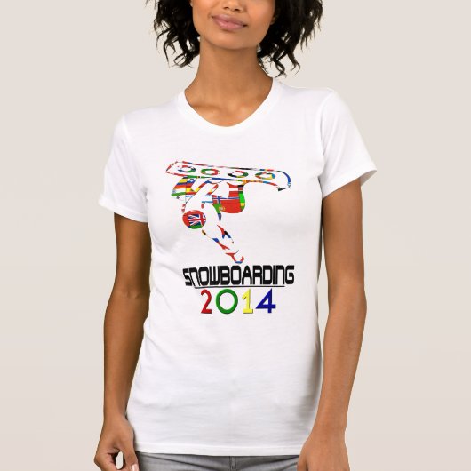T-shirt 2014 : Faire du surf des neiges (Devant)