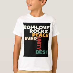 T-shirt 2014 Love Rocks Peace Art Imprimer
