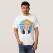 T-shirt 2016 de bande dessinée de Donald Trump (Devant entier)