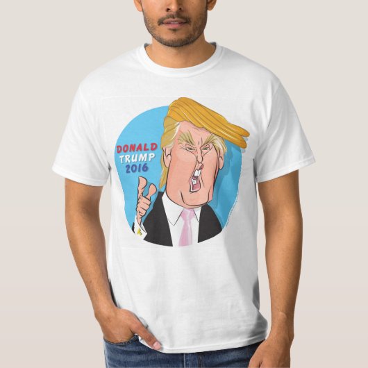 T-shirt 2016 de bande dessinée de Donald Trump (Devant)