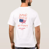 T-shirt 2016 de HILLARY de VOTE (Dos)