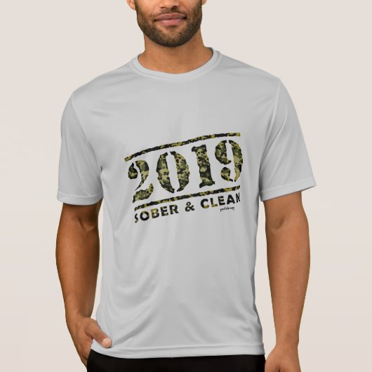 T-shirt 2019 la drogue sobre et propre d'alcool de (Devant)