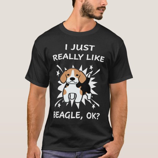 T-shirt 201 J'Aime Vraiment Beagle (Devant)