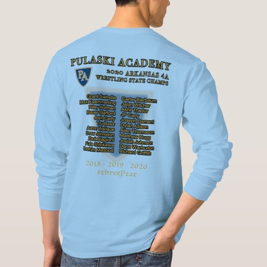 T-shirt 2020 AP Bruins Wrestling State Champs (Dos)