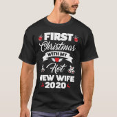 T-shirt 2020 Couple  Idea First Christmas With My Hot New  (Devant)