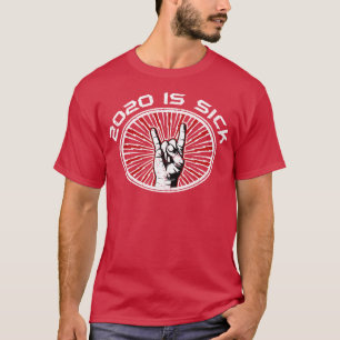 T-shirt 2020 est Sick Mask CIVID19 Rouge et blanc