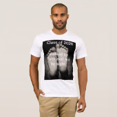 T-shirt 2020 graduation, noir blanc, quarantaine, tshirt, (Devant entier)