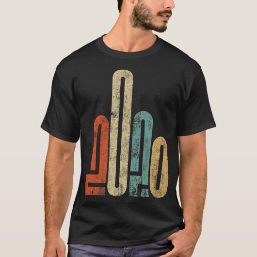 T-shirt 2020 Moyen Doigt Retro Sarcasme Drôle Flipping (Devant)
