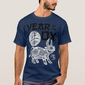 T-shirt 2021 Année du boeuf chinois Zodiac chinois Nouveau