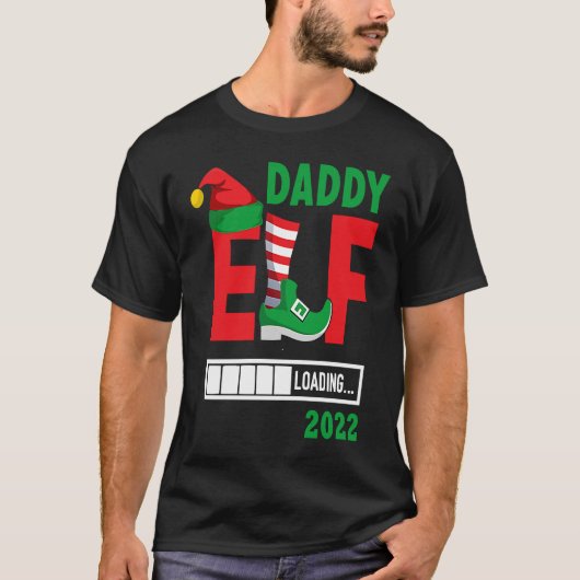 T-shirt 2021 Christmas Pregnancy Announcement Daddy Elf 20 (Devant)