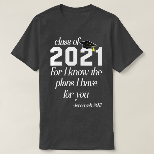T-shirt 2021 Diplôme Religieux Bible Verse (Design devant)