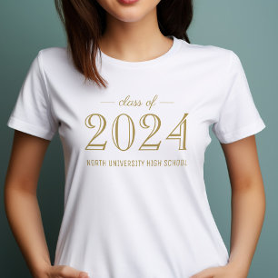 T-shirt 2022 Elegant Gold Custom Graduation
