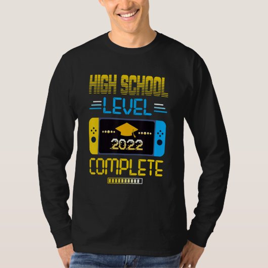 T-shirt 2022 Lycée Niveau Complet Vidéo Gamer Gradua (Devant)