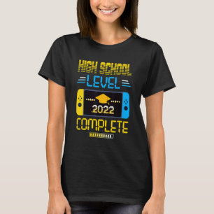 T-shirt 2022 Lycée Niveau Complet Vidéo Gamer Gradua