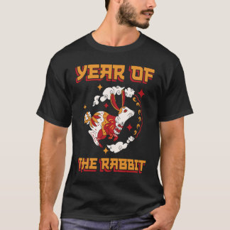 T-shirt 2023 Année du Lapin Chat Nouvel An Chinois