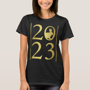 T-shirt 2023 Année du nouvel an chinois tenue rouge du rab
