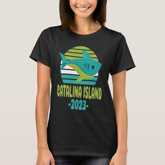 T-shirt 2023 Catalina Island California Shark (Devant)