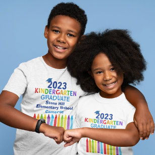 T-shirt 2023 Jardin d'enfants Diplômés Cute Crayon Custom 