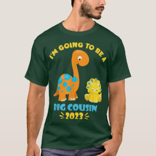 T-shirt 2023 Je Vais Être Un Gros Cousin Dinosaure Lover C