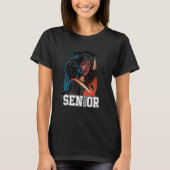 T-shirt 2023 Senior Black Smart Girl Graduation Class of 2 (Devant)