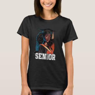 T-shirt 2023 Senior Black Smart Girl Graduation Class of 2