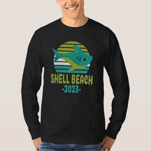 T-shirt 2023 Shell Beach California Shark (Devant)