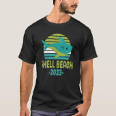 T-shirt 2023 Shell Beach California Shark (Devant)