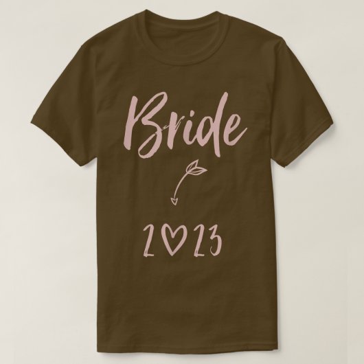 T-shirt 2023 Wedding Bride Heart (Design devant)