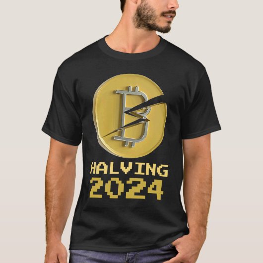 T-shirt 2024 Bitcoin Halving Crypto Cryptocurrency Halveni (Devant)