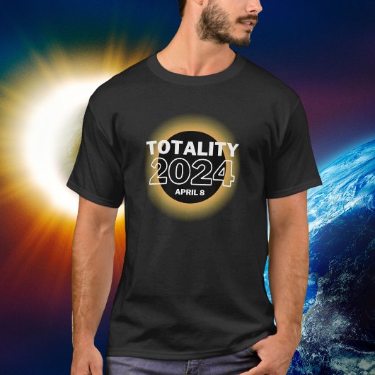 T-shirt 2024 Éclipse solaire 8 avril Totalité