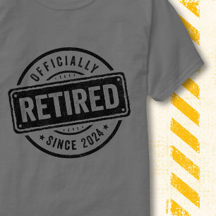 T-shirt 2024 Officiellement Retraité Rétro Vintage Retrait