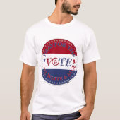 T-shirt 2024 Priez pour le script de vote rouge, blanc et (Devant)