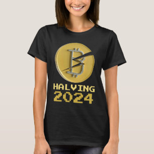 T-shirt 2024 réduction de moitié du Bitcoin Crypto Monnaie