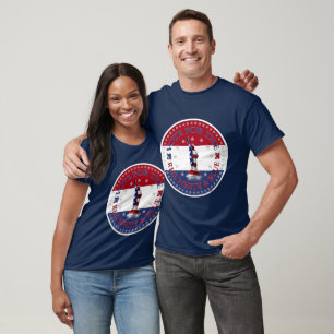 T-shirt 2024 Votez pour la statue de la Liberté rouge blan