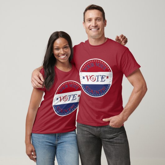 T-shirt 2024 Votre vote compte VOTE Script (Unisexe)