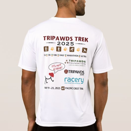 T-shirt 2025 Tripawds Marathon Performance des participant (Dos)
