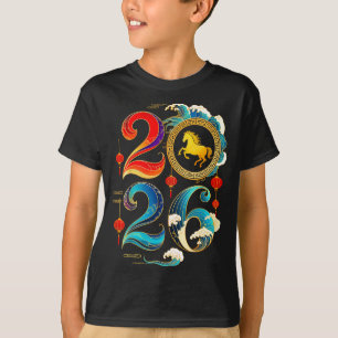 T-shirt 2026 Année du Cheval Nouvel An lunaire chinois 202