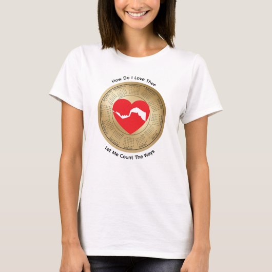 T-shirt 2026 Calendrier Lovers' Comment Aimer Le Tee (Devant)