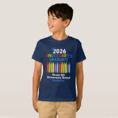 T-shirt 2026 Kindergarten Graduate Personalized Blue Kids (Devant entier)