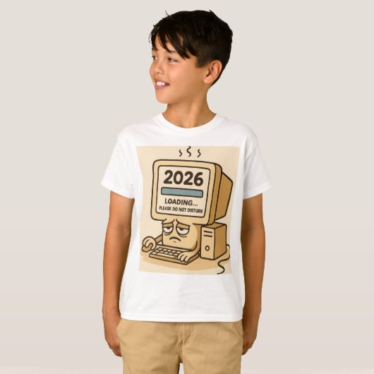 T-shirt “2026 Loading… System Too Tired” (Devant entier)