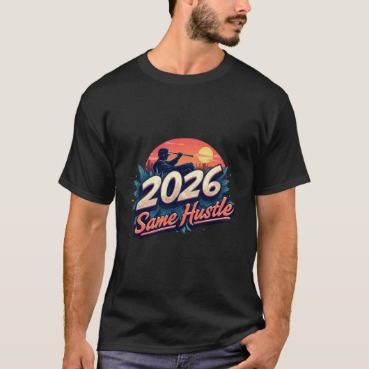 T-shirt 2026 New dream same hustle (Devant)