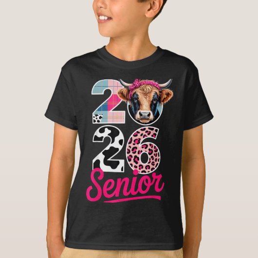 T-shirt 2026 Senior Cow Lovers Graduation Funny Cl Shirt F (Devant)
