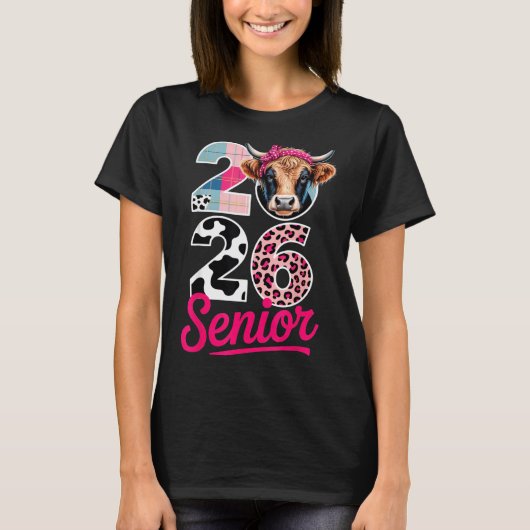 T-shirt 2026 Senior Cow Lovers Graduation Funny Cl Shirt F (Devant)